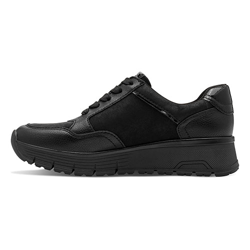 Black trainer on a white background
