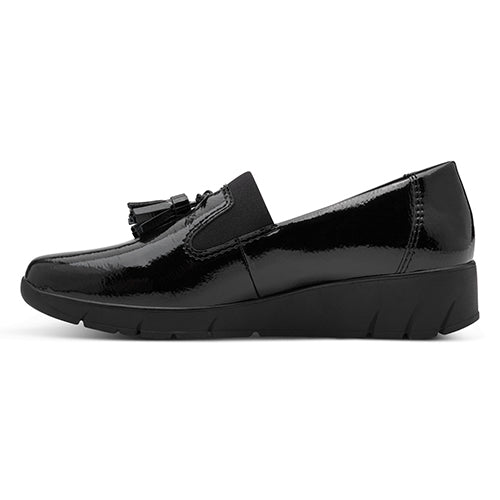 Jana Ladies Wedge Loafers - 24668-45 - Black