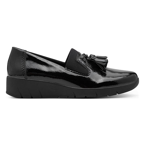 Jana Ladies Wedge Loafers - 24668-45 - Black