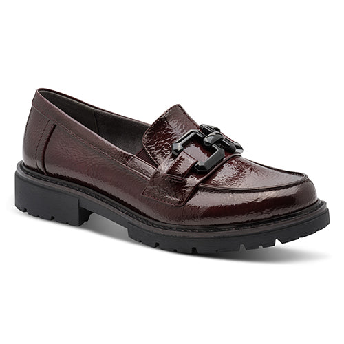 Jana Ladies Loafers - 24764-41 - Burgundy Patent