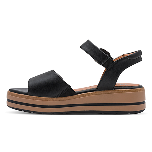 Jana Ladies Wedge Sandals - 28269-46 - Black