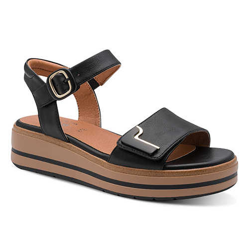 Jana Ladies Wedge Sandals - 28269-46 - Black