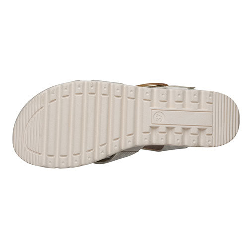 Jana Ladies Wedge Sandals - 28272 -46 - Beige/Gold