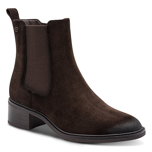 Brown Chelsea boot on a white background