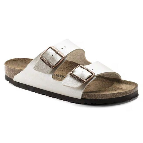 Birkenstock Ladies Sandals - Arizona Birko-Flor - Graceful Pearl White