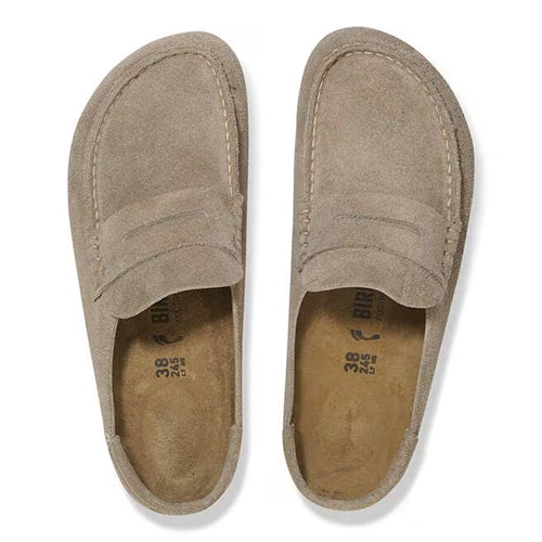 Birkenstock Ladies Wrapped Clogs - Naples - Taupe