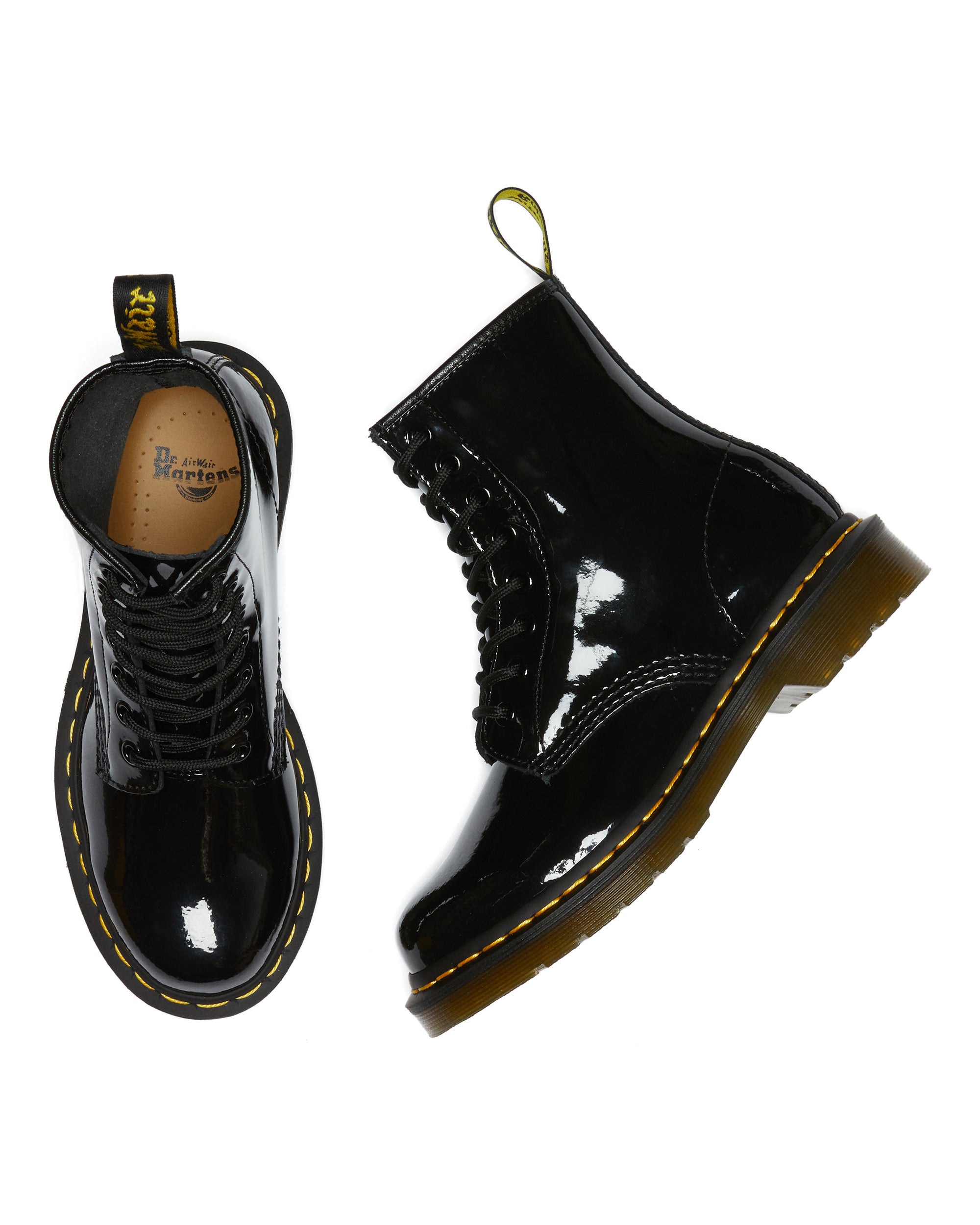 Dr Martens 8 Eyelet Boots - 1460 - Black Patent