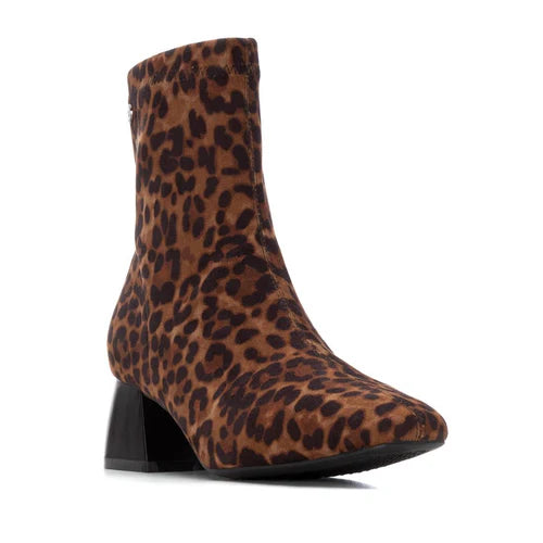 XTI Block Heeled Ankle Boots - 144290 - Leopard