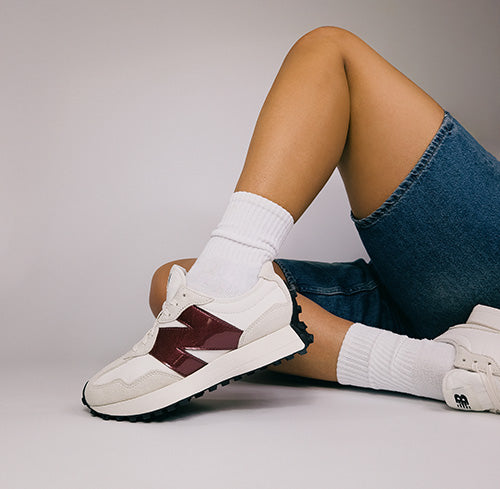 New Balance Ladies Trainers - WS327JWC - White / Burgundy