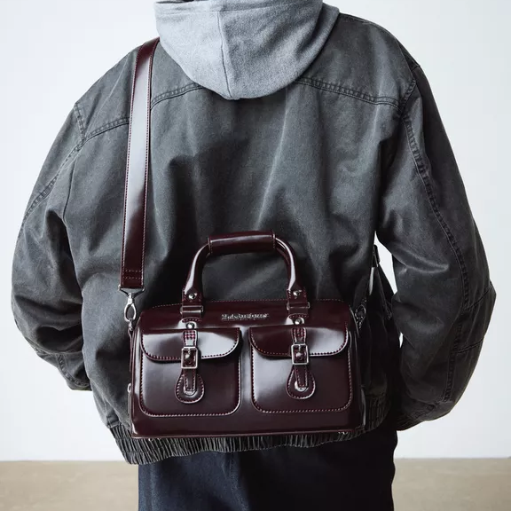 Dr Martens - Top Handle Rub Off Vegan Leather Bag - Cherry Red