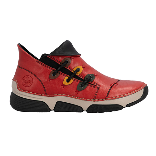 Rieker Ladies Ankle Boots - 45983-35 -Red