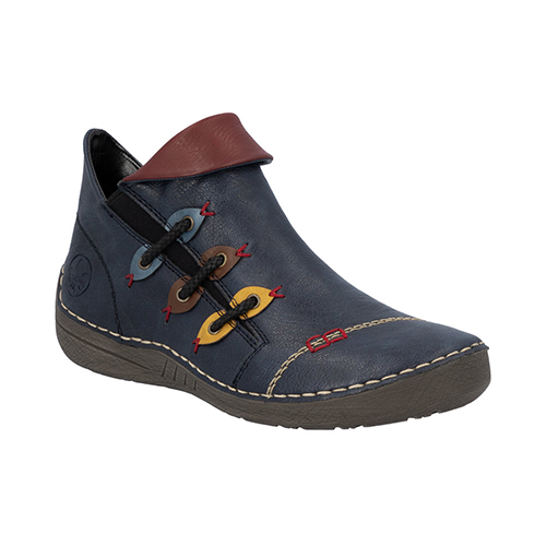 Rieker Ladies Ankle Boots - 72581 - Navy
