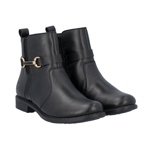 Rieker Ladies Ankle Boots - 74856 - Black