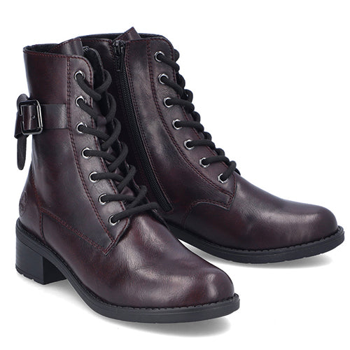Rieker Ladies Ankle Boots - 75431-35- Burgundy