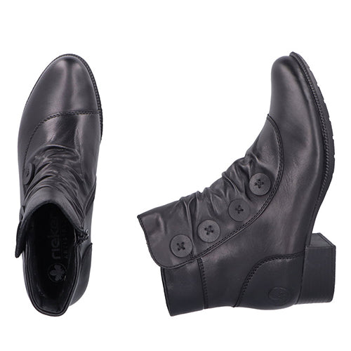 Rieker Ladies Ankle Boots - 78659-00 - Black