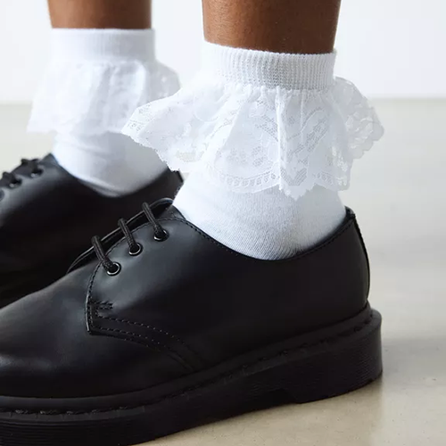 Dr Martens - Frill Organic Cotton Socks - White