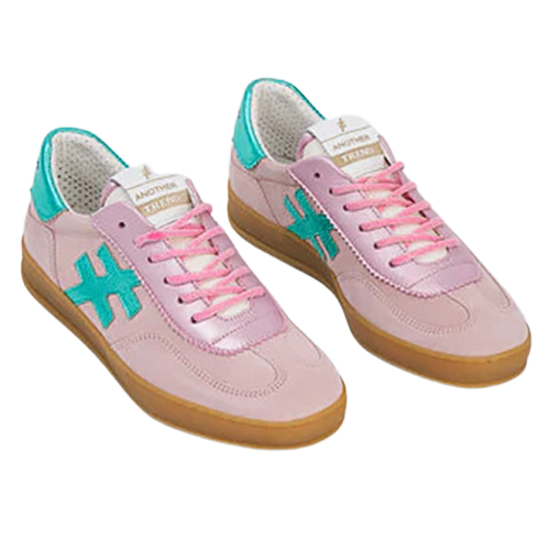 Another Trend Ladies Trainers - A032 11 - Light Pink / Turquoise