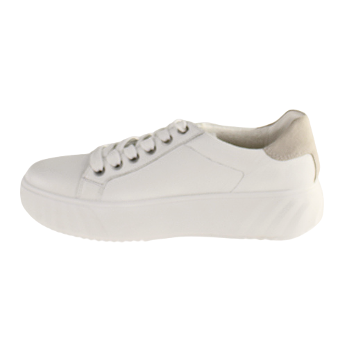 Ara Leather Platform Trainers - 46523-04 - White