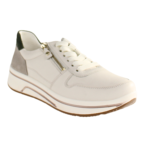 Ara Leather Trainers - 27540-19 - Cream