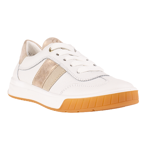 Ara Ladies Wide Fit Trainers - 50028-04 - White/Beige