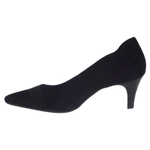 Ara Ladies Wide Fit Pumps - 1252206-01 - Black Suede
