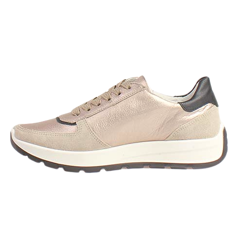 Ara Ladies Wide Fit Trainers - 25112-08 - Gold/Black