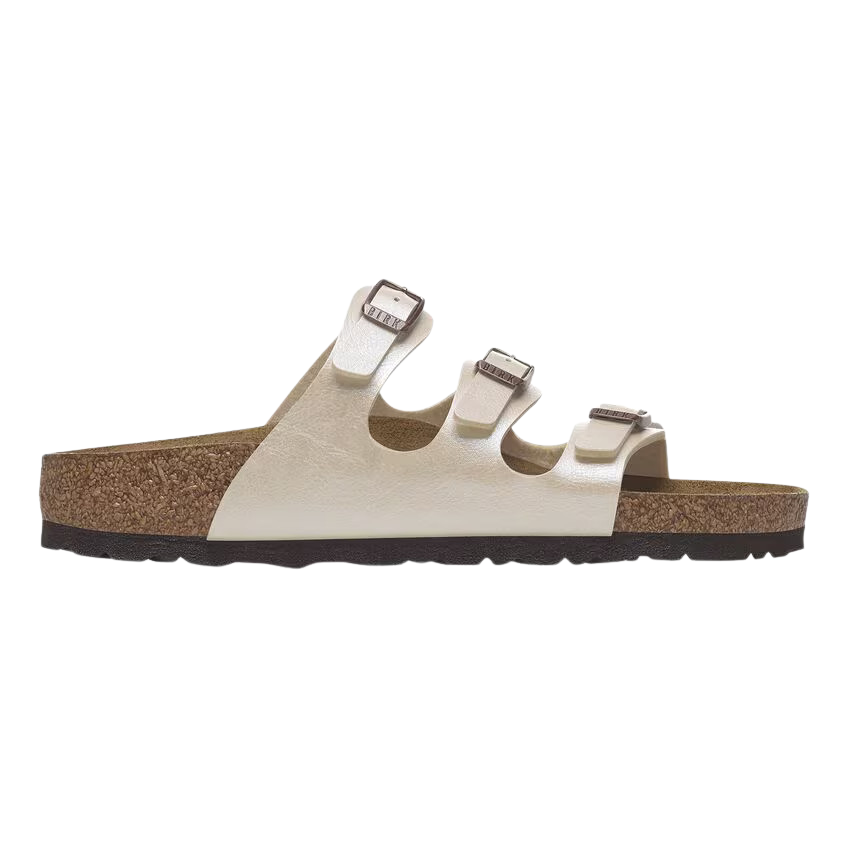 Birkenstock Ladies Birko-Flor Sandals Florida Graceful Pearl White