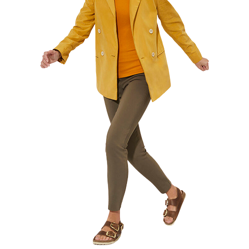 Birkenstock Ladies Oiled Leather Sandals - Milano Big Buckle - Cognac