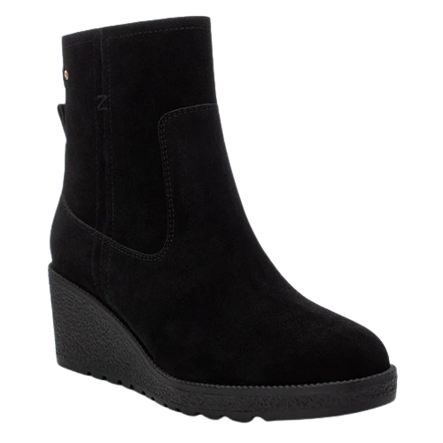 Carmela Wedge Ankle Boots - 161920 - Black