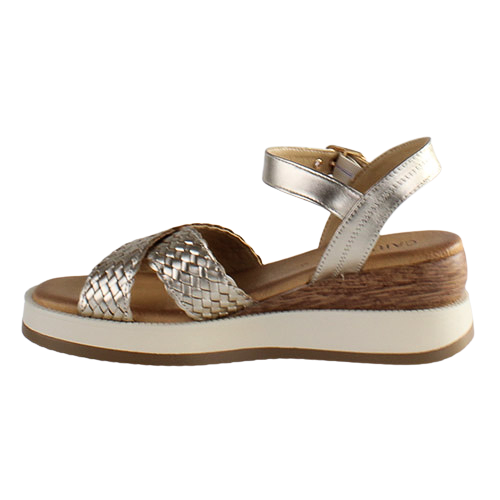Carmela Ladies Wedge Sandals - 161391 - Gold