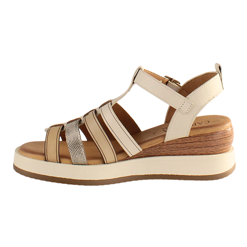 Carmela Ladies Wedge Sandals - 161607 - Beige