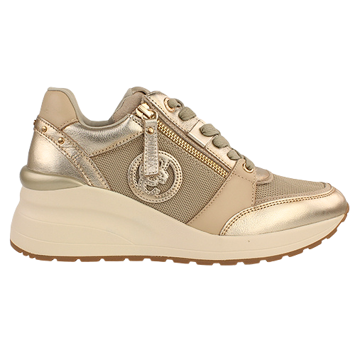 Carmela Ladies Wedge Trainers 161844 Gold