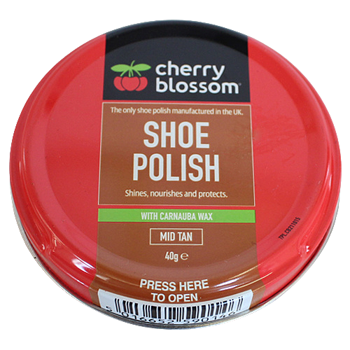 Cherry Blossom Matt Shoe Polish - 40g - Mid Tan