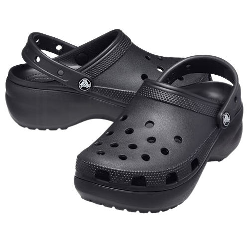 Crocs Ladies Classic Platform Clogs - 206750 - Black