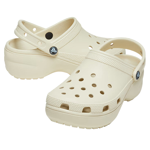 Crocs Ladies Classic Platform Clogs - 206750 - Bone