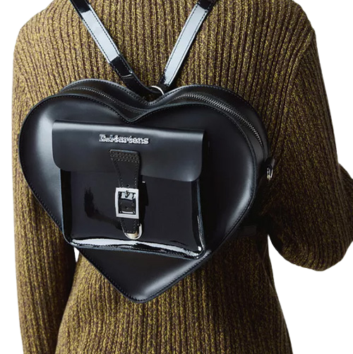 Dr Martens Leather Heart Shaped Bag - Black