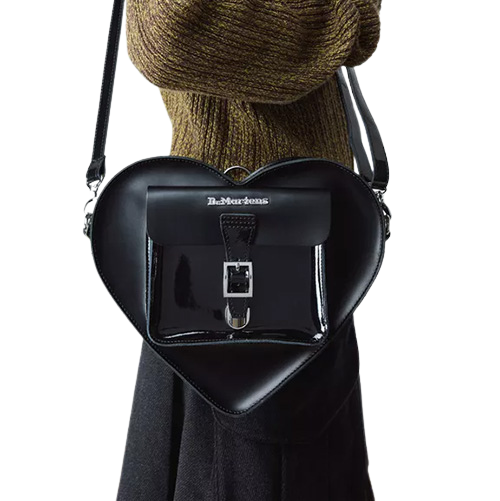 Dr Martens Leather Heart Shaped Bag - Black