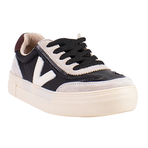 Drilleys Ladies Trainers - Eighty - Black/Beige