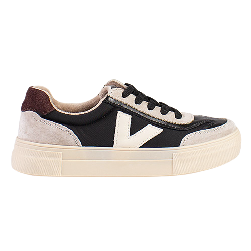Drilleys Ladies Trainers - Eighty - Black/Beige