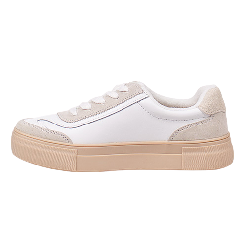 Drilleys Ladies Trainers - Eighty - White / Beige