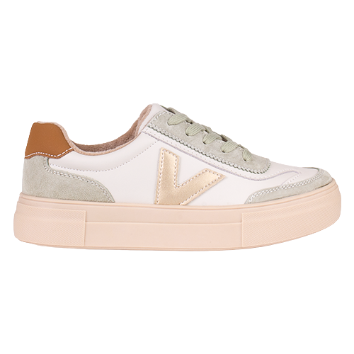 Drilleys Ladies Trainers - Eighty - White/Green