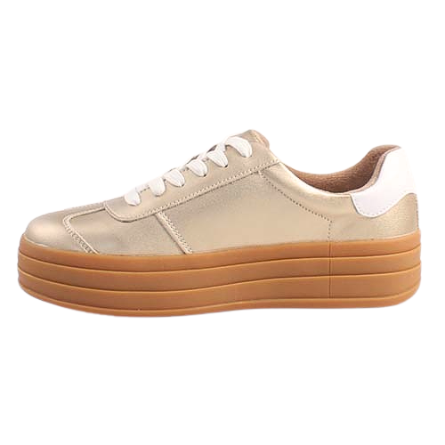 Drilleys Ladies Trainers - Sixty Eight - Gold / White