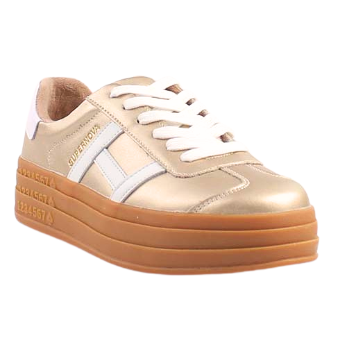 Drilleys Ladies Trainers - Sixty Eight - Gold / White