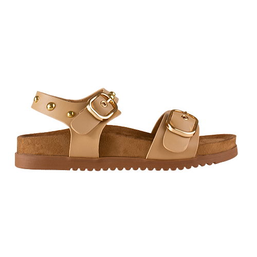 Drilleys Ladies Flat Sandals- Ninety Eight - Beige