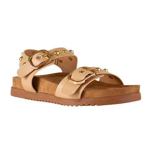 Drilleys Ladies Flat Sandals- Ninety Eight - Beige