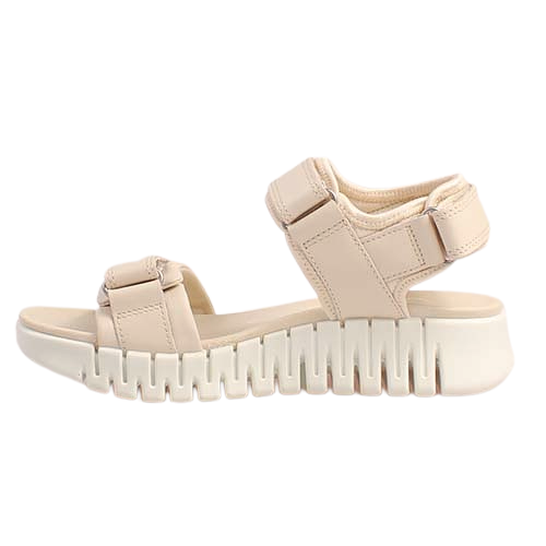 Ecco Gruuv Sol Wedge Sandals - 213103 - Limestone