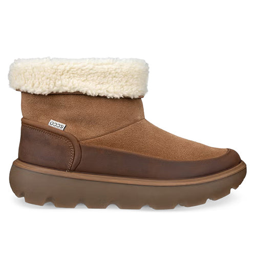 Ecco Ladies Waterproof Ankle Boots - 243313 - Camel