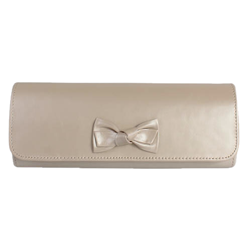 Emis Ladies Leather Clutch Bag - T20 7705 - Cream