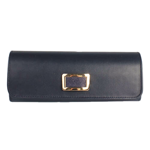 Emis Ladies Leather Clutch Bag T20 8187 Navy Greenes Shoes