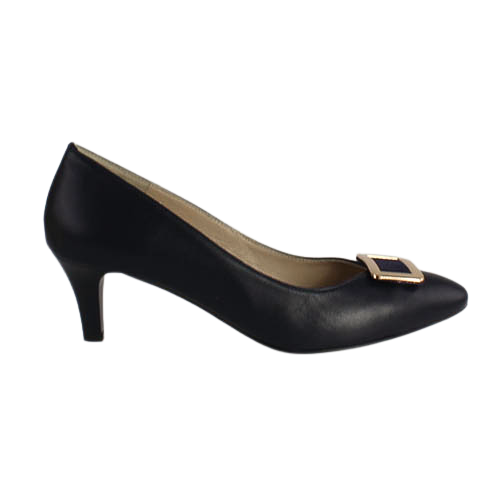 Emis Ladies Low Heeled Pumps - 8187 - Navy